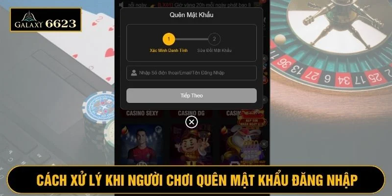 Điền chính xác thông tin xác minh danh tính để lấy lại mật khẩu đăng nhập