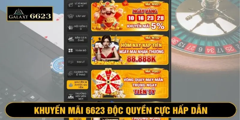 Những sự kiện ưu đãi độc quyền chỉ có tại 6623